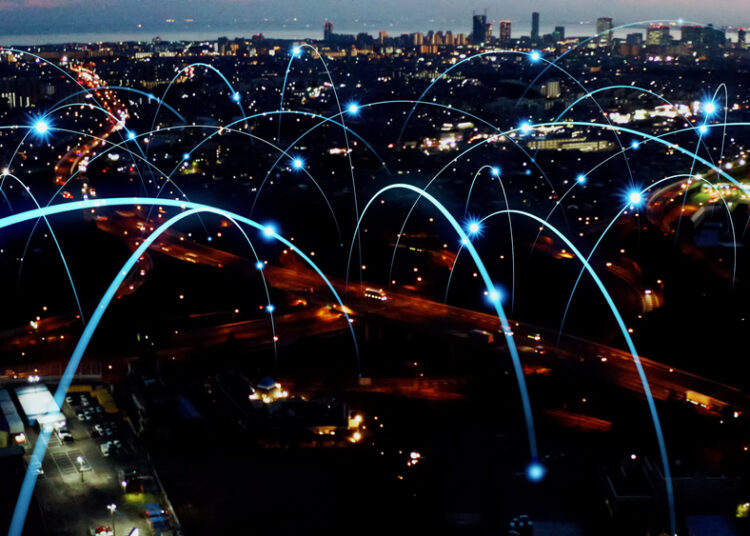 Smart,City,And,Communication,Network,Concept.,5g.,Lpwa,(low,Power